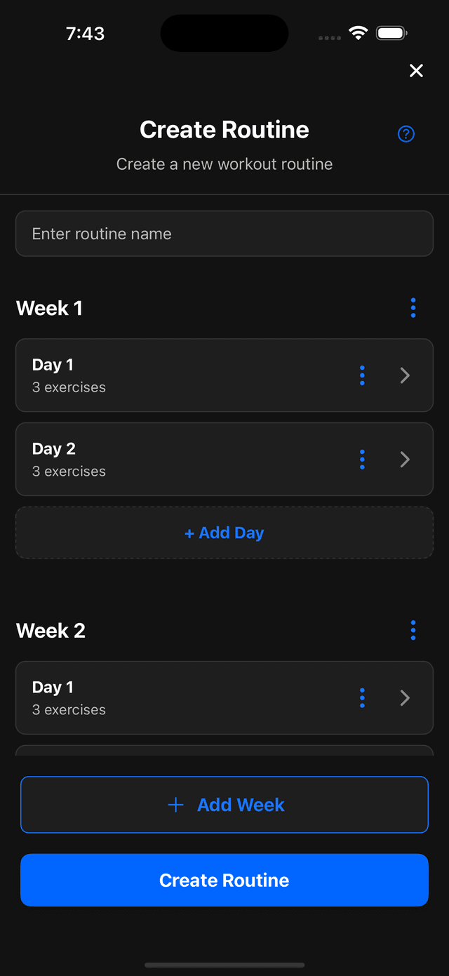 Workout Planning