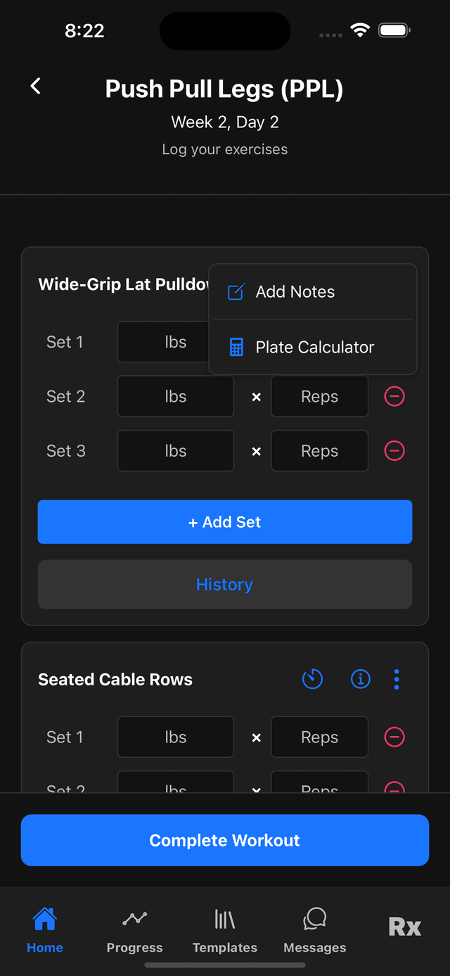 Herculean App Interface